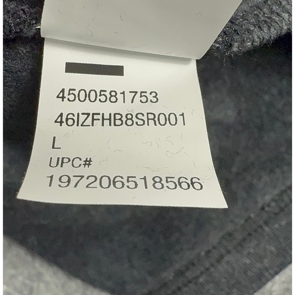 NWT IZOD Men's Charcoal Gray Thermal Soft Quarter Zip Pullover Sweater Size L - Picture 10 of 10